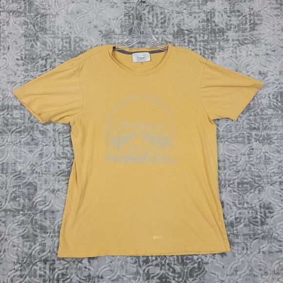 Paramount Pictures Shirt Men's Small Yellow Movies Camp David Distress Crew Neck - Picture 1 of 12